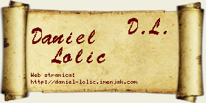 Daniel Lolić vizit kartica